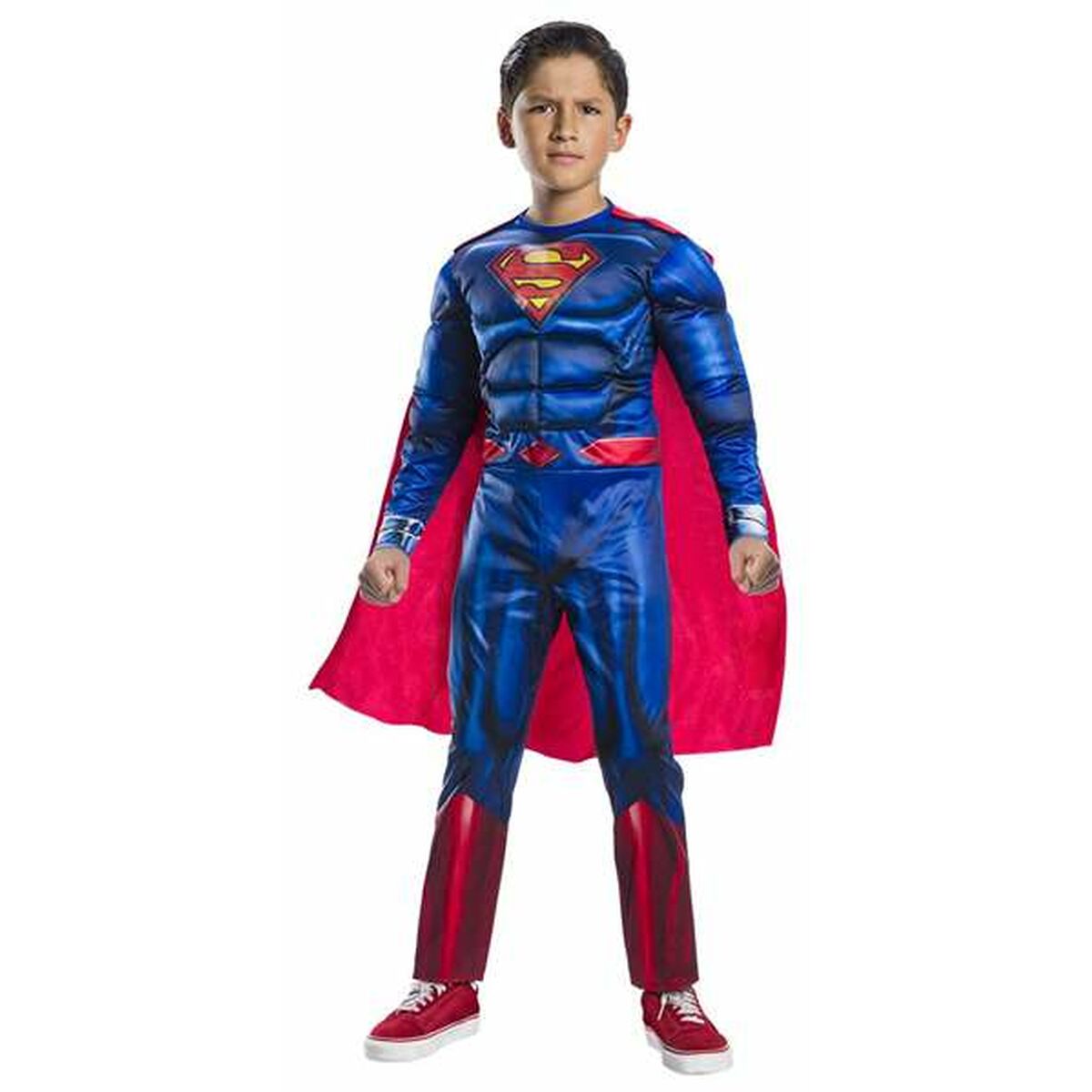 Maskeraddräkt för barn Rubies Black Line Deluxe Superman Blå 8-10 år