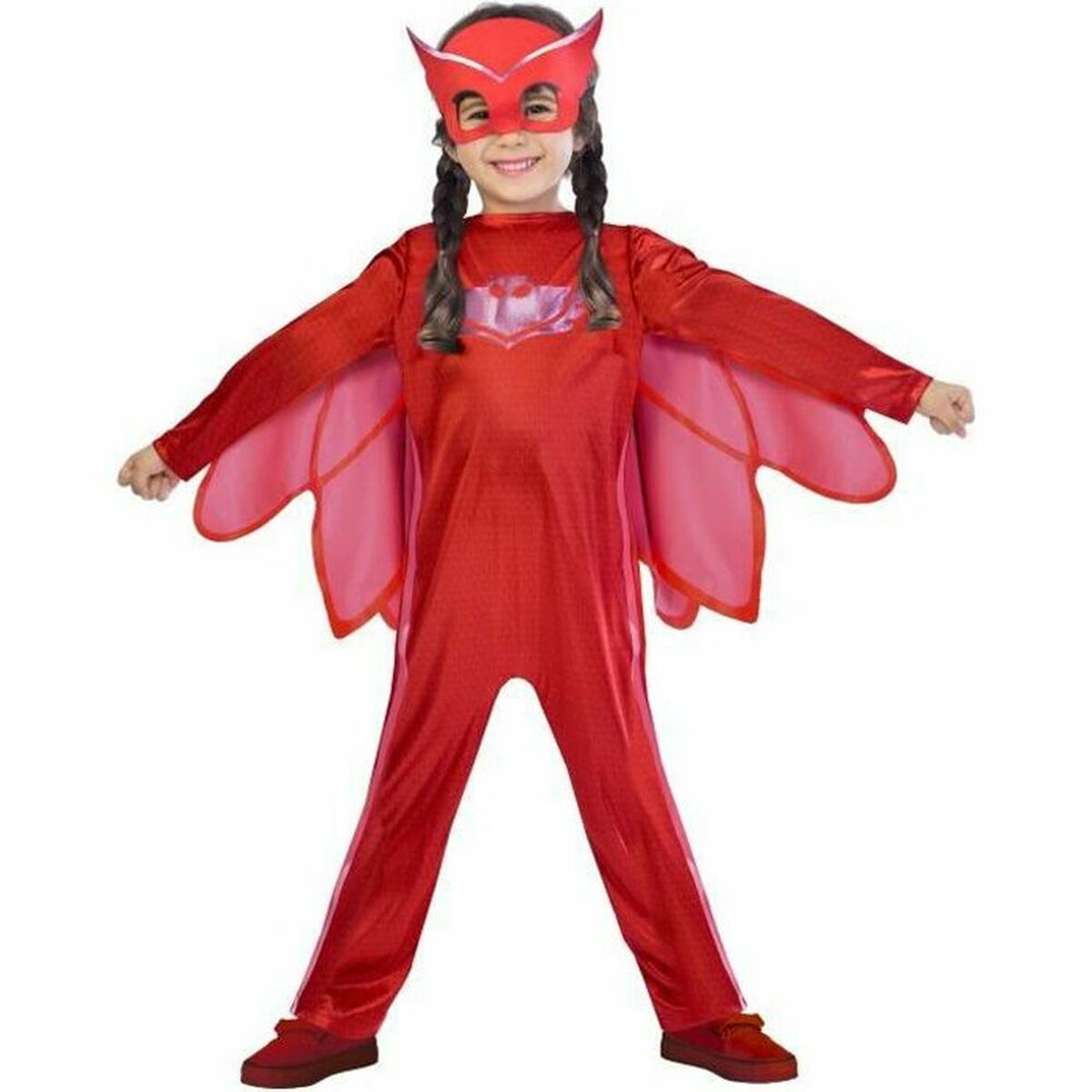 Maskeraddräkt för barn Pj Masks Owlette Röd (3 Delar)