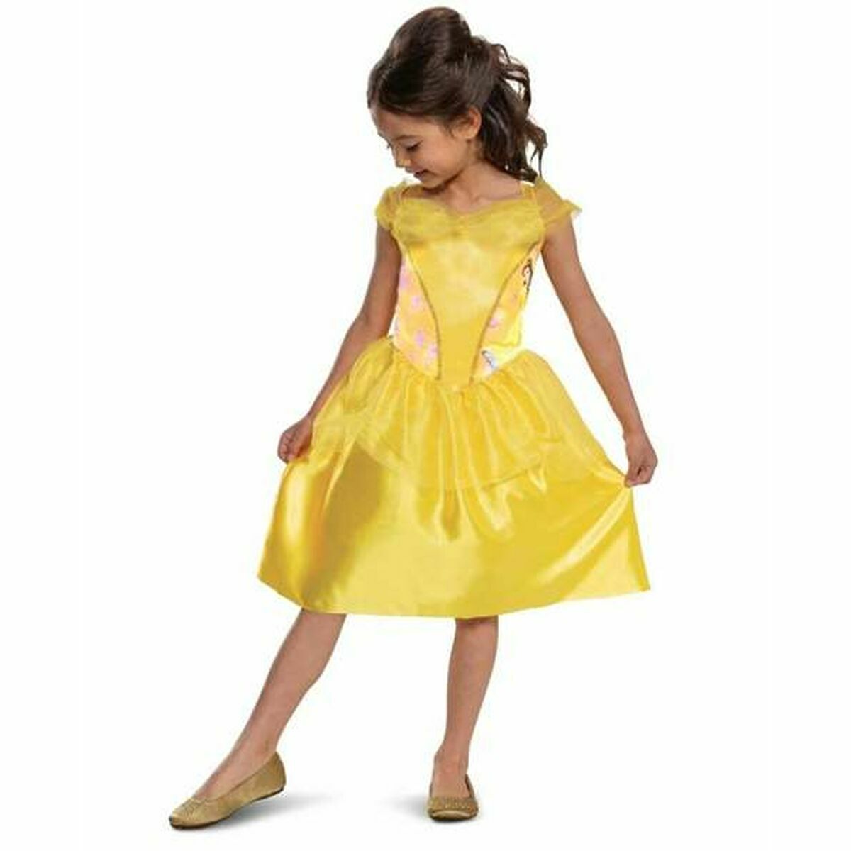 Maskeraddräkt för barn Disney Princess Bella Basic Plus Gul 3-4 år