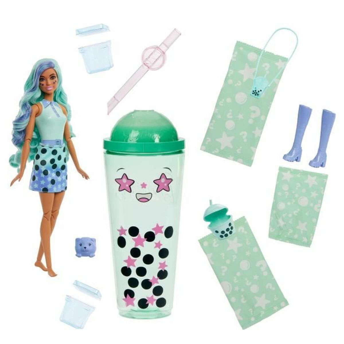 Babydocka med tillbehör Barbie Pop Reveal Scented Doll Bubble Tea Series