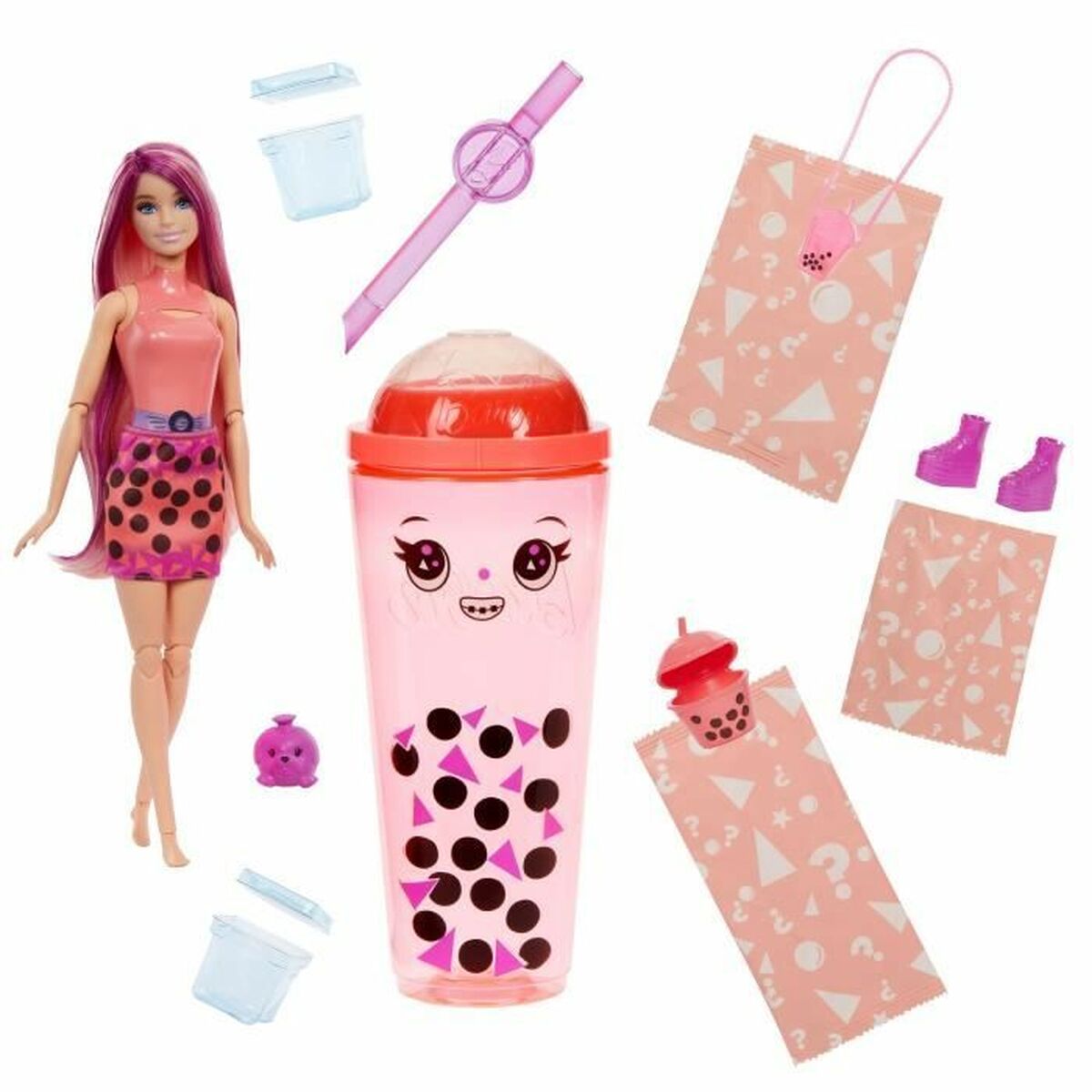 Babydocka med tillbehör Barbie Pop Reveal Scented Doll Bubble Tea Series HTJ22