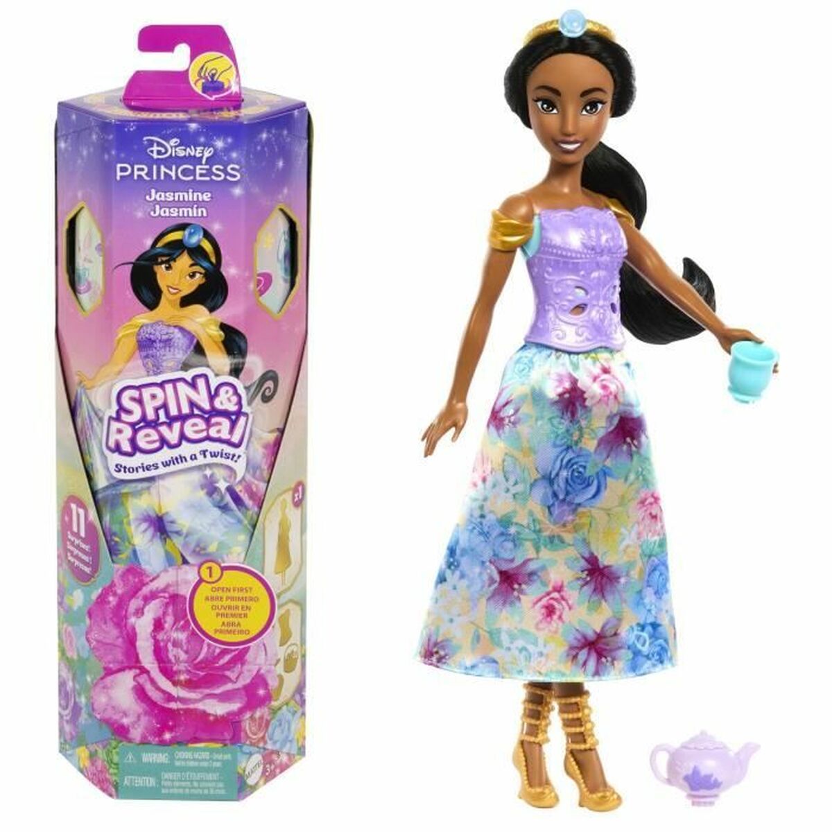 Babydocka med tillbehör Disney Princess Spin &amp; Reveal Jasmine