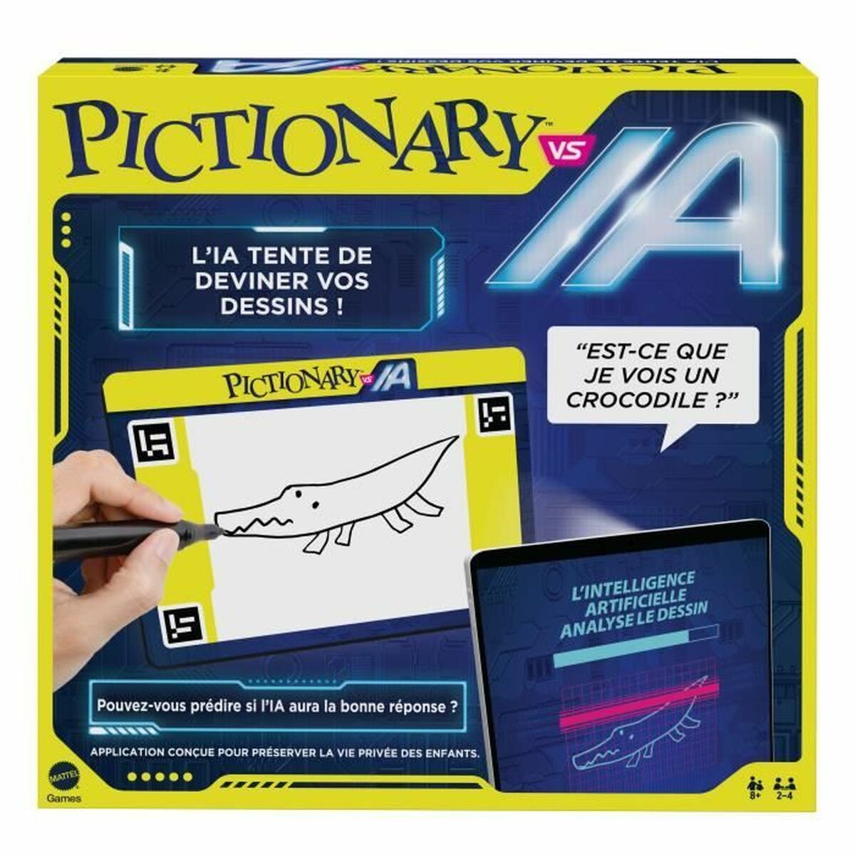 Sällskapsspel Mattel PICTIONARY® VS IA Jeu familial Pictionary Vs Intelligence Artificielle (FR)