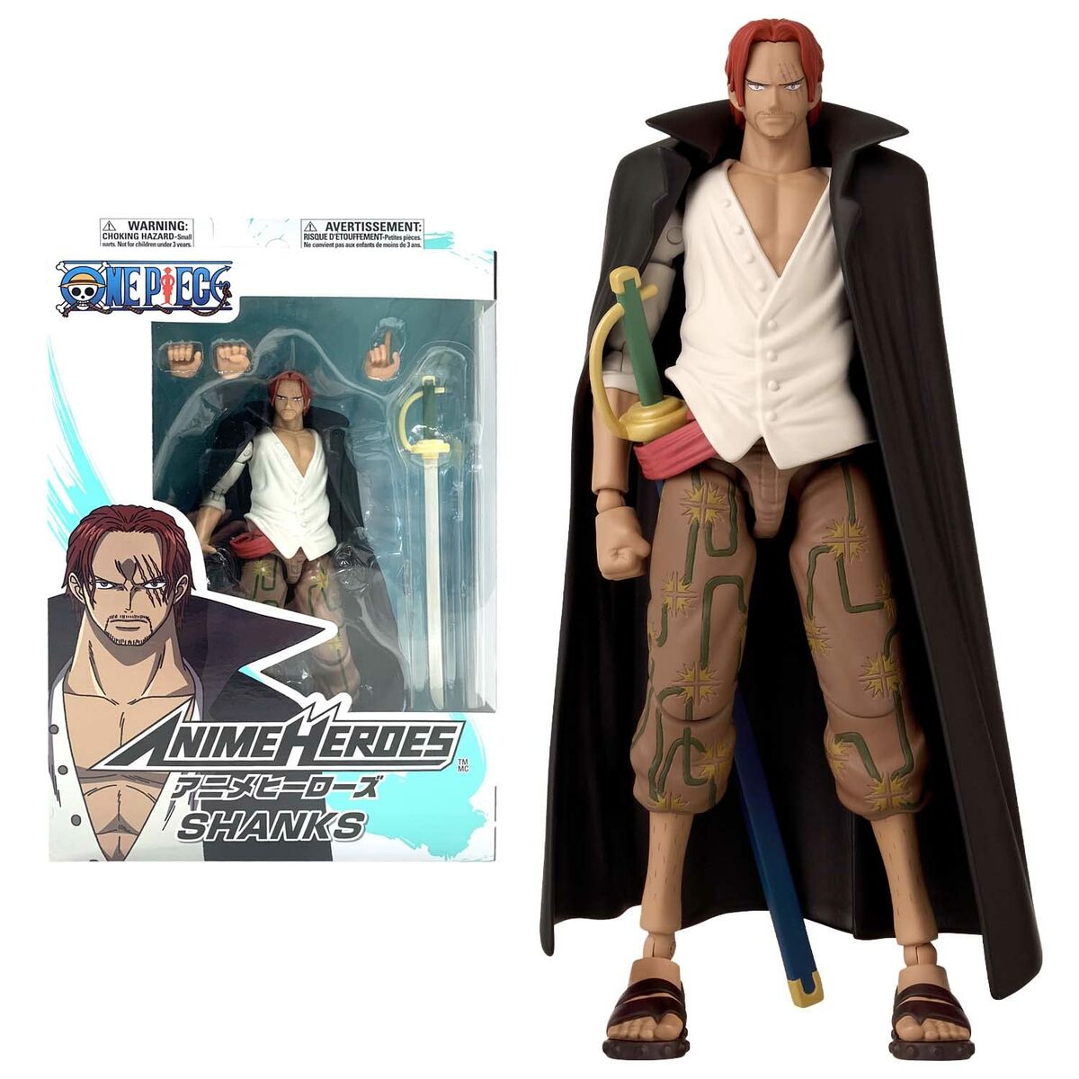 Actionfigurer One Piece Bandai Anime Heroes: Shanks 17 cm