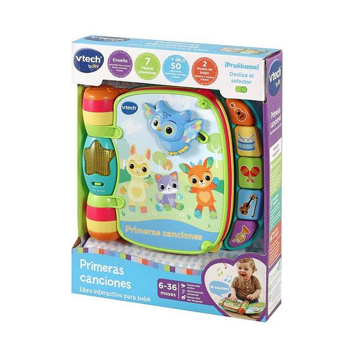 Bebisleksak Vtech Libro musical primeras canciones. 19 x 22 x 4 cm