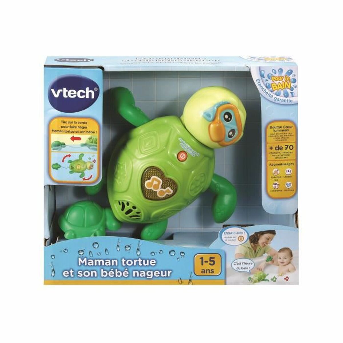 Badleksaker Vtech Baby Mother Turtle and Baby Swimmer vatten