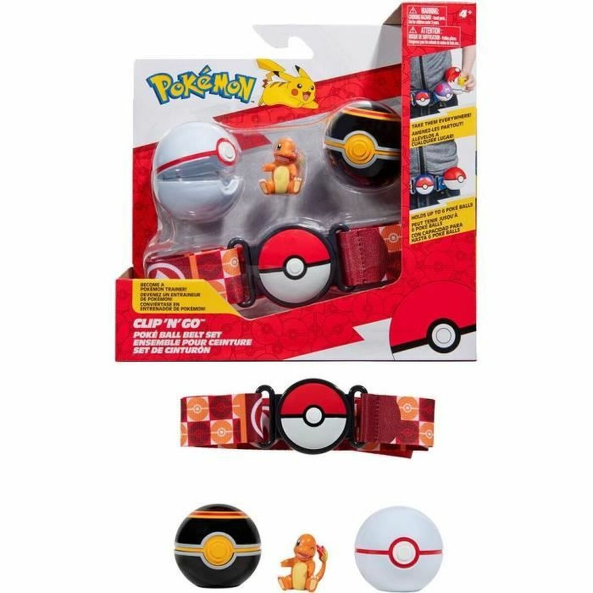 Sats med figurer Pokémon Clip &apos;N&apos; Go - Charmander 5 cm 5 Delar