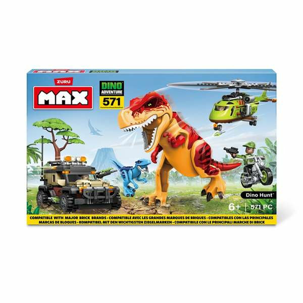 Byggspel + figurer Zuru Max Dino 33 x 48,3 x 7,6 cm 592 Delar