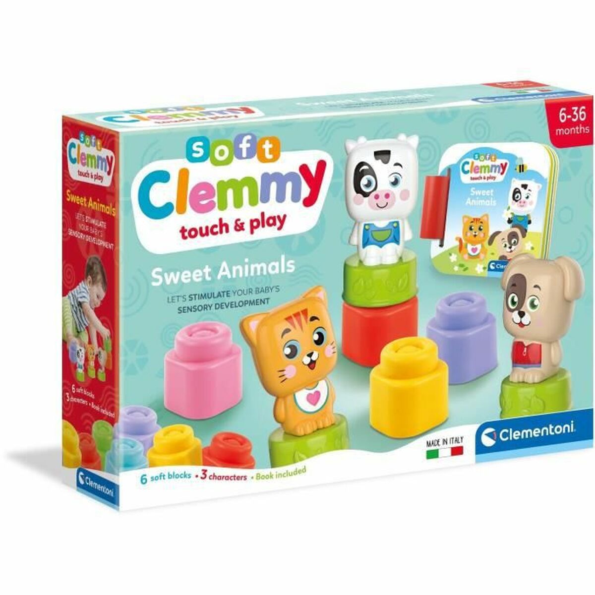 Byggsats Baby Born Cubes &amp; animals Soft Clemmy (FR) Boken 9 Delar