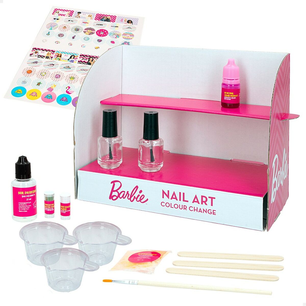 Kit to create Makeup Barbie Studio Color Change Nagellack 15 Delar