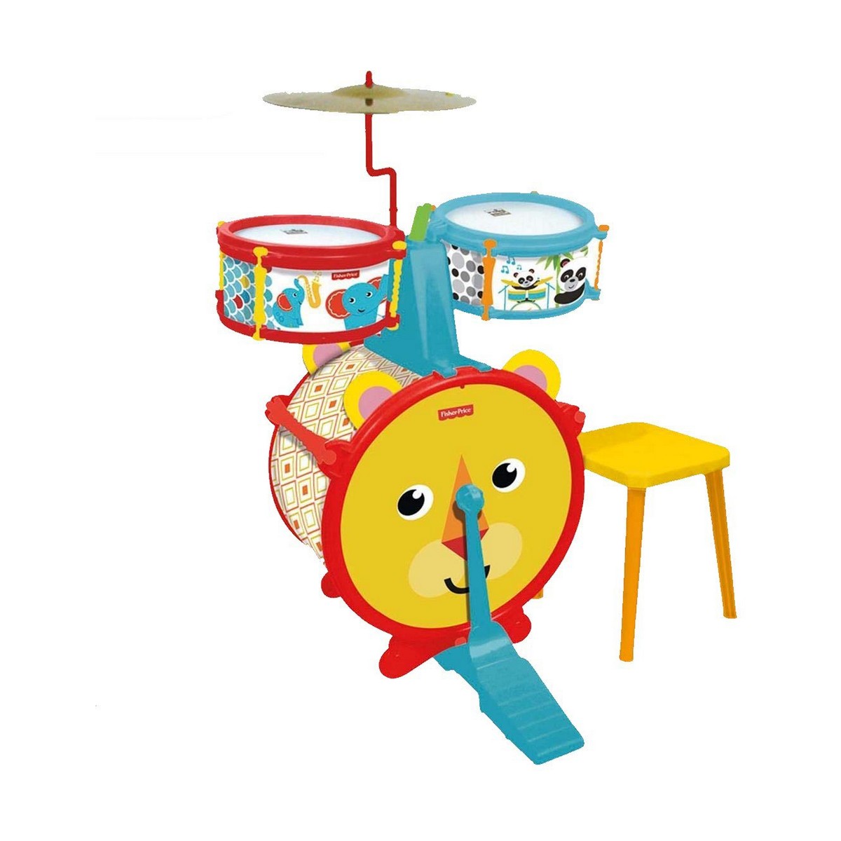 Trumset Fisher Price   djur Plast