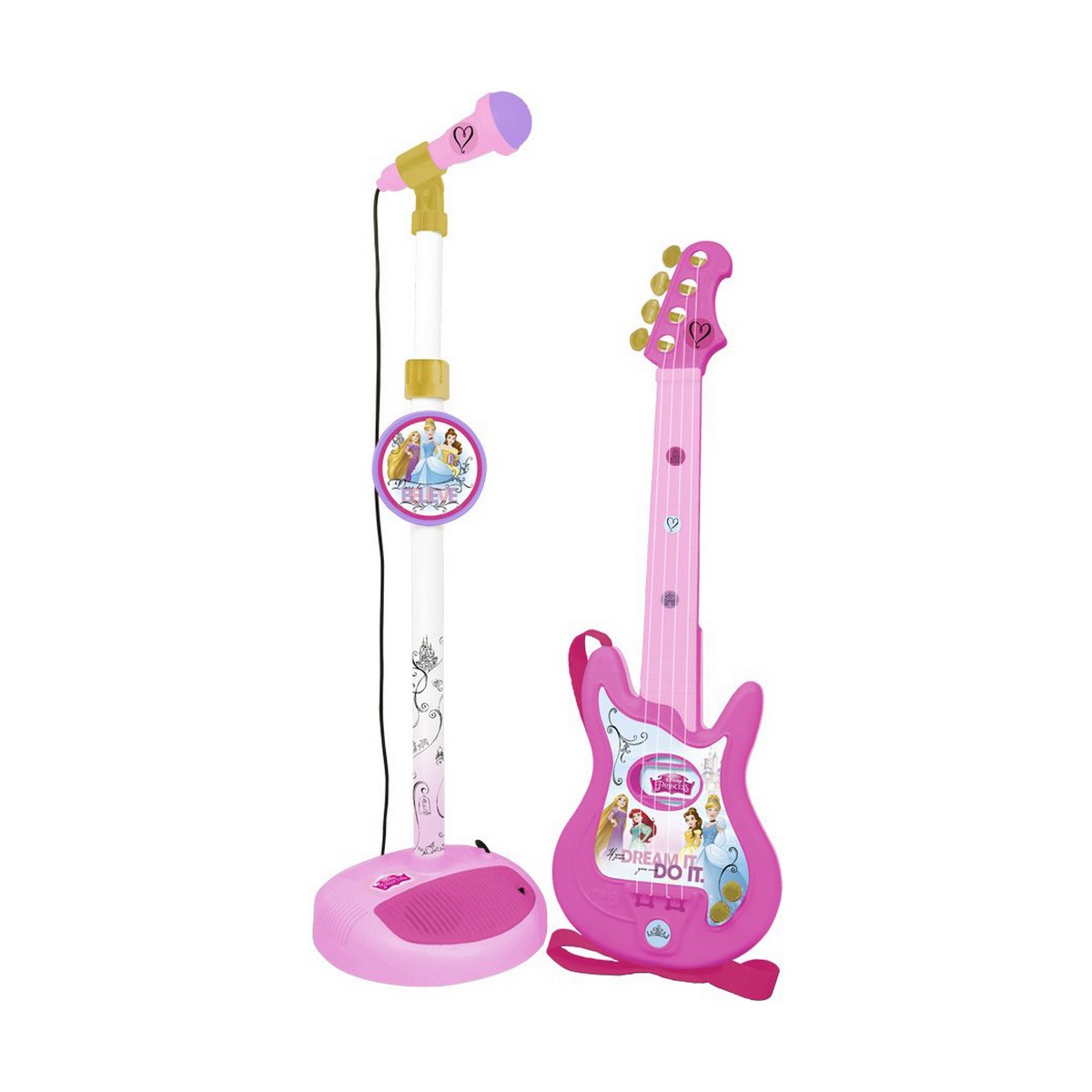 Gitarr för barn Disney Princess Mikrofon Rosa Disneyprinsessa