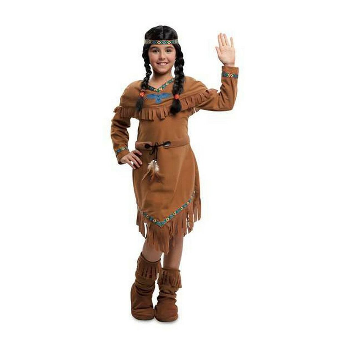 Maskeraddräkt för barn My Other Me Kvinna American Indian (4 Delar) 3-4 år