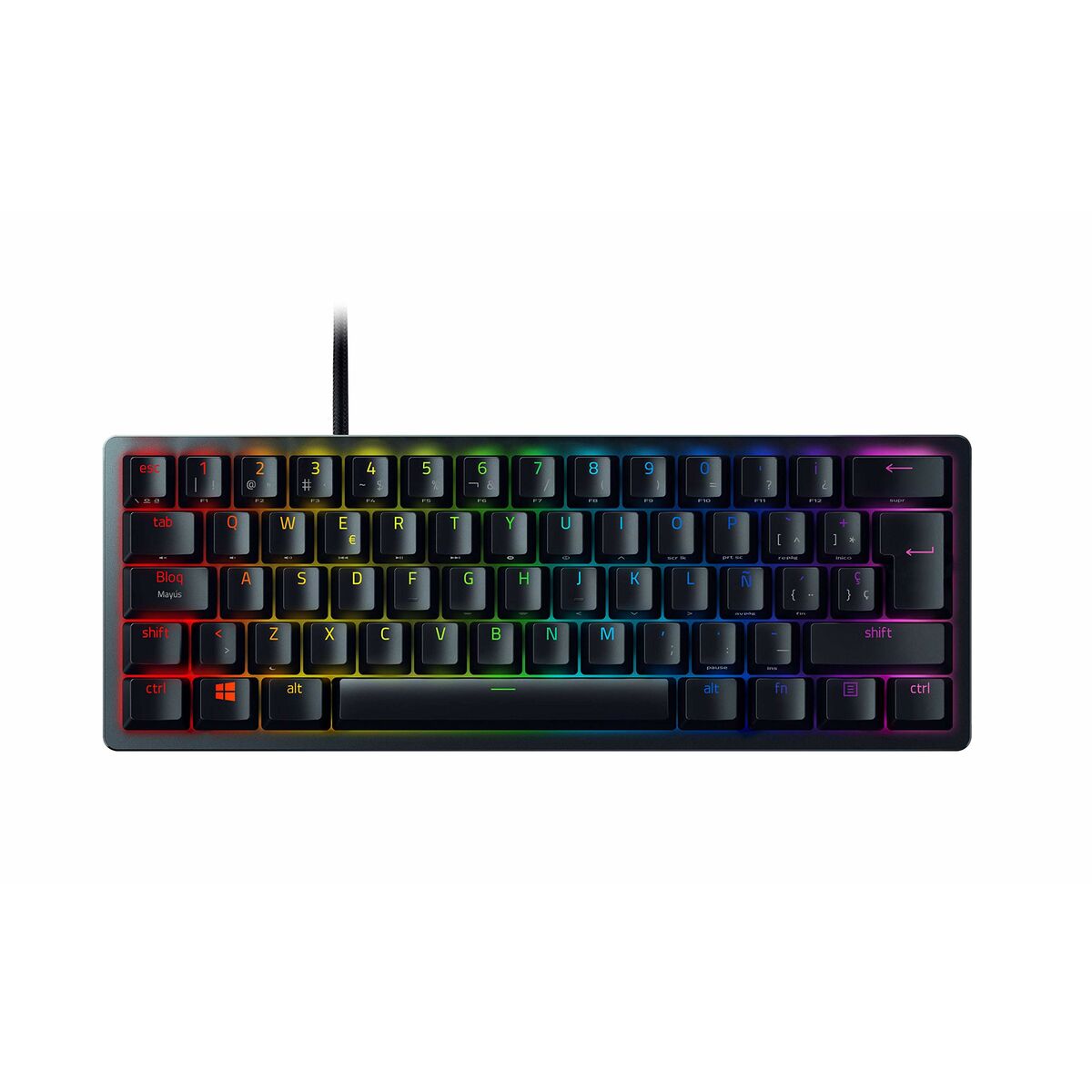 Gaming Tangentbord/ OR: Speltangentbord Razer Huntsman Mini (Red Switch) Svart Qwerty Spanska