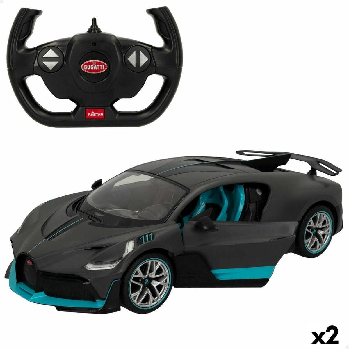 Radiostyrd bil Bugatti Divo 1:14 Mörkgrå (2 antal)