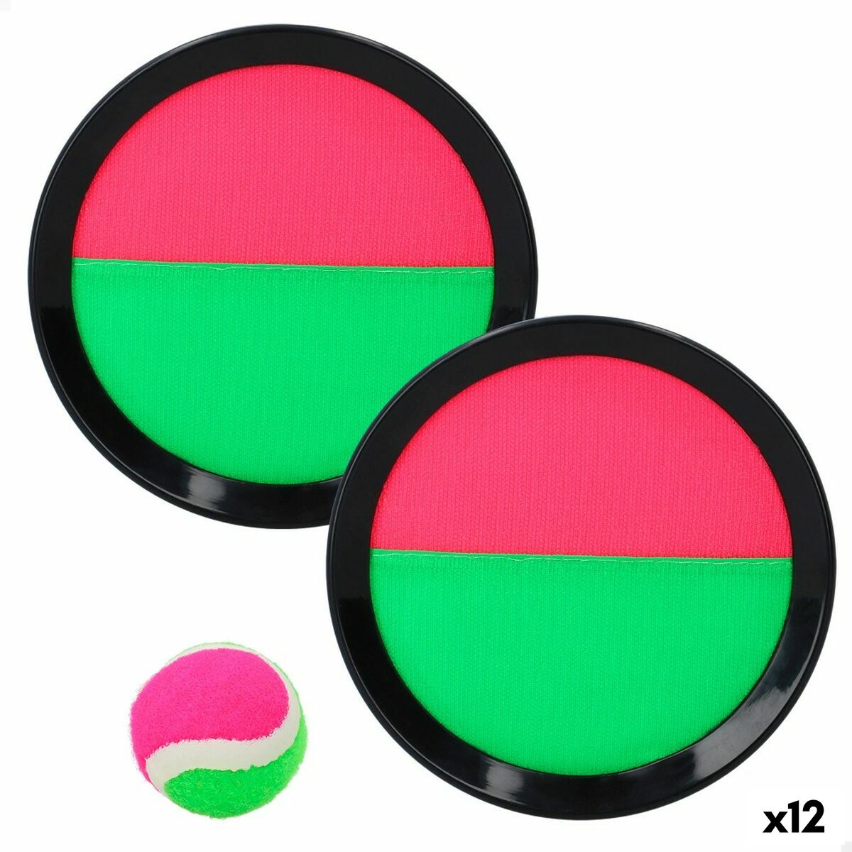 Strandleksak Colorbaby Catch Ball 20 x 2 x 20 cm Velcro (12 antal)