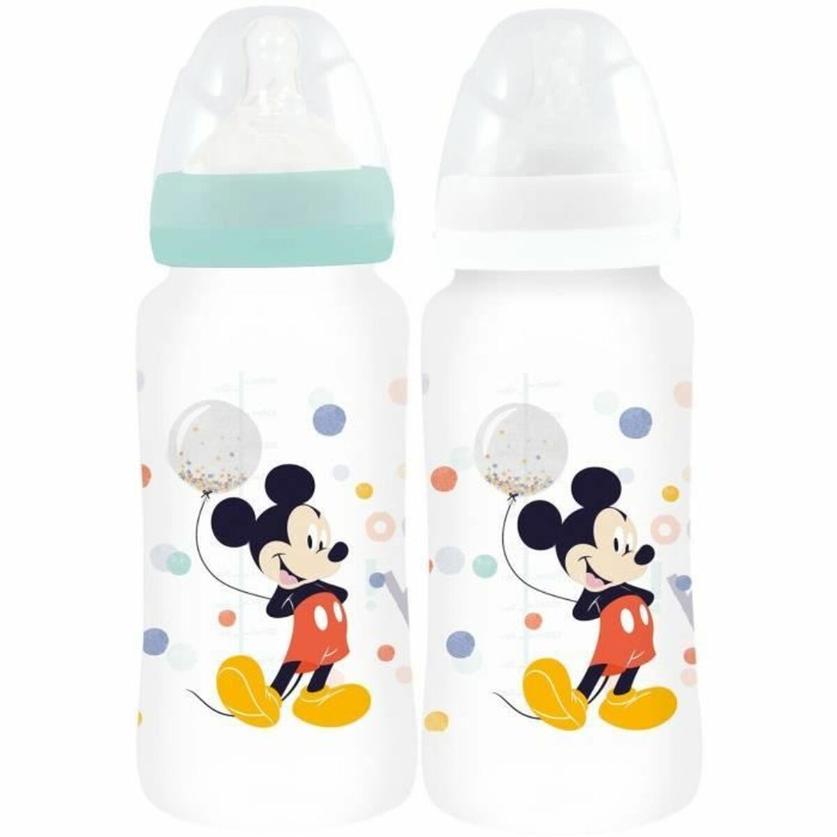 Set med nappflaskor ThermoBaby Mickey 360 ml